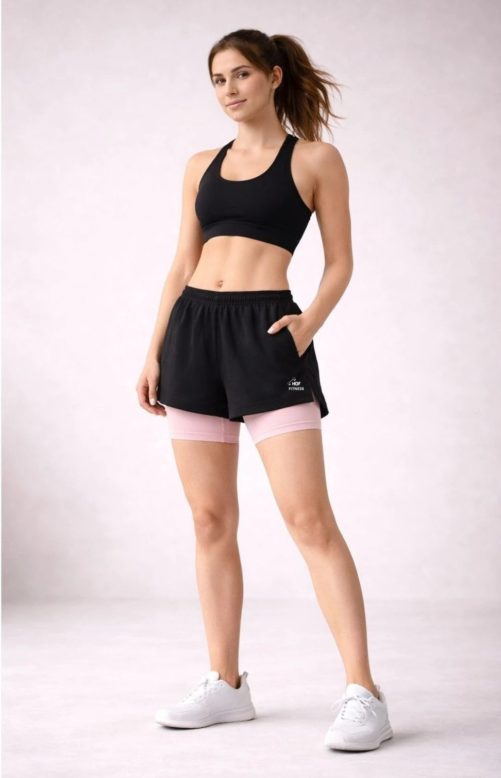 Solid Women Black, Pink Gym Shorts, Cycling Shorts, Running Shorts, Sports Shorts, Casual Shorts