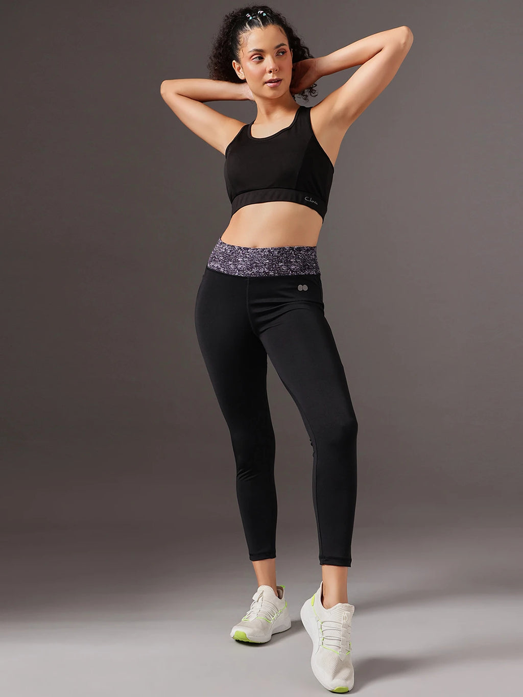 Black Solid Women Black Tights