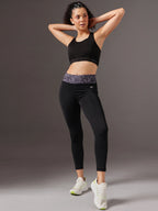Black Solid Women Black Tights
