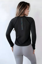 Women Solid Round Neck Polyester Black T-Shirt