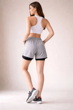 Solid Women Grey, Black Gym Shorts, Cycling Shorts, Running Shorts, Sports Shorts, Casual Shorts