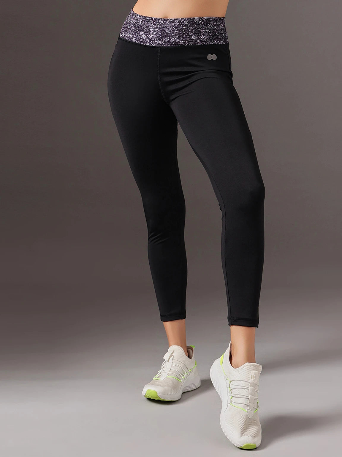 Black Solid Women Black Tights