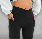 Solid Women Black Tights Gym Wear