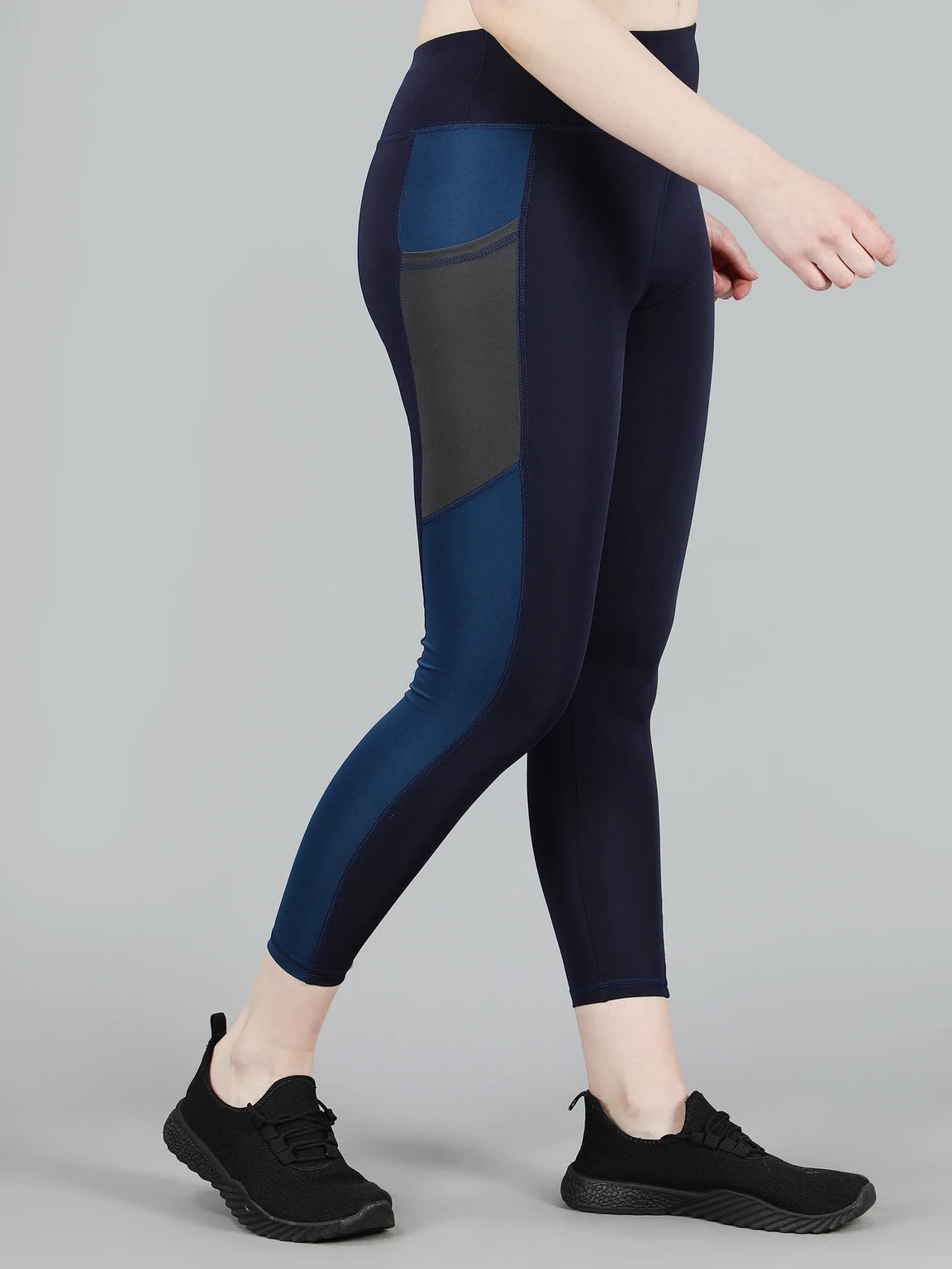 Solid Women Dark Blue Tights