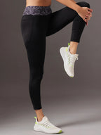 Black Solid Women Black Tights