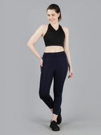 Solid Women Dark Blue Tights