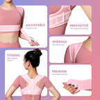 Posture Corrector Belt for Women| Premium Back Support Belt for Back Pain Relief & Shoulder Alignment | Ergonomic Adjustable & Breathable Design with Anti-Tightening Comfort & Double Y Structure