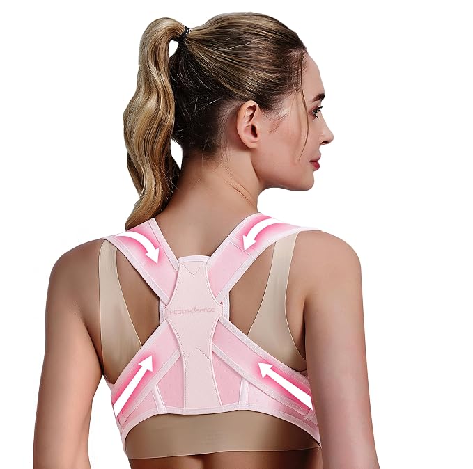 Posture Corrector Belt for Women| Premium Back Support Belt for Back Pain Relief & Shoulder Alignment | Ergonomic Adjustable & Breathable Design with Anti-Tightening Comfort & Double Y Structure